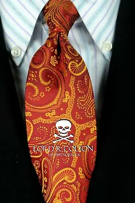 Lord R Colton Studio Tie - Ruby & Gold Tapestry Necktie - $95 Retail New • $39.98