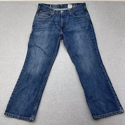 Ariat M4 Jeans Mens 36X30 Low Rise Bootcut Distressed Denim • $38.88