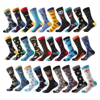  NEW Mens Cotton Socks Animal Alien Bear Chili Moustache Novelty Funny Sock 8-13 • $3.26