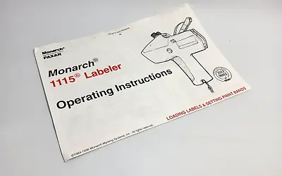 Monarch 1115 Instructions ONLY For Labeler • $9.49