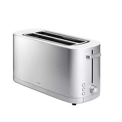 Zwilling 4 Slice  Toaster Enfinigy Long Slots 53009 RRP £129 Silver • £28