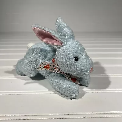 Vintage Gund Bunnsy 36002 Easter Blue Bunny Rabbit 5” Plush Flower Ribbon • $17