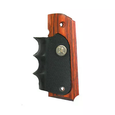 Pachmayr 1911 Grip-Wood Grip Panels W/Rubber Finger Grooves-423 • $37.13