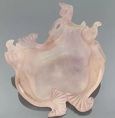 Daum France Pate De Verre Glass Sirenes Mermaid Nymph Dish Bowl Ashtray Mib!!!! • $395