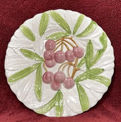 Vintage 1987 Fruit Du Jour By  Shafford Majolica Fruit Salad Plate 8.25” • $12