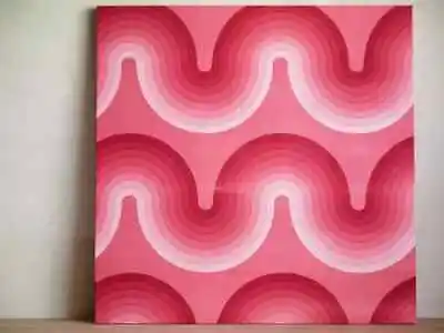 Verner Panton MIRA-X CURVE Cotton Vintage Fabric Panel 91cm X 91cm • $1200