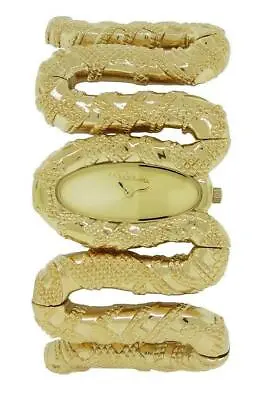 Roberto Cavalli R7253195517 Cleopatra Women's Gold Tone Snake Bracelet Watch • $6.50