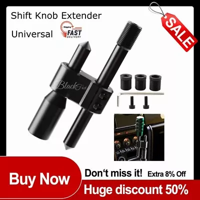 Car Shift Knob Extender Adjustable Lever Gear Shifter Extension M8/10/12 Adapter • $21.16