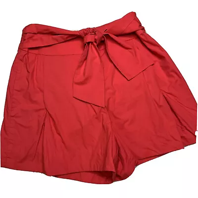 J Crew Womens Shorts Pink Tie Waist Size 6 Skort Skirt Culottes Pockets Zipper • $15