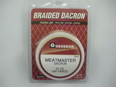 Gudebrod Meatmaster Natural/White Braided Dacron 15-96 Lb Test 100-3000 Yds • $10.99