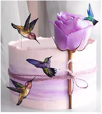 EDIBLE Wafer Birds Designer CAKE CUPCAKE BIRTHDAY ANNIVERSARY WEDDING ENGAGEMENT • $20.13