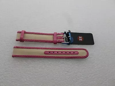 Genuine Michele 16mm Pink Canvas Watch Band Strap NEW • $14.77