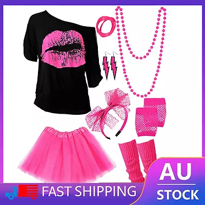 Women's Outfit Cosplay Party Girls Carnival Fancy Dress 80s/90s Theme Costume • $26.97
