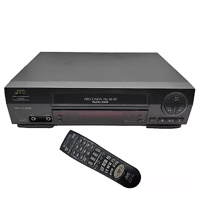 JVC HR-A47U VHS 4 Head Stereo VCR Player Recorder W/ Remote Tested 👀 Demo • $54.94