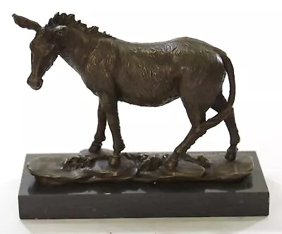 Donkey Mule Bronze Metal Statue Sculpture Figure On Marble Base By Antoine Barye • $349