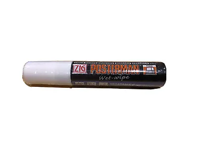 Zig Posterman PMA-770 15mm Broad Tip Wet-wipe Marker White • £8.90