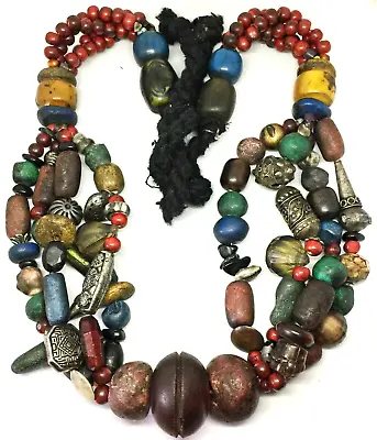 Vintage Berber Moroccan Necklace Jewelry Pendant Tribal African Amber Handmade • $70
