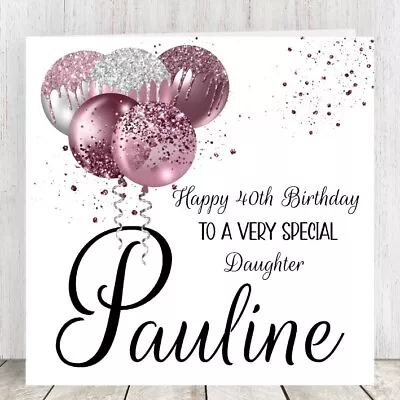 Personalised Birthday Card Friend Sister Daughter Niece Female 30th 40th 50th • £3.19