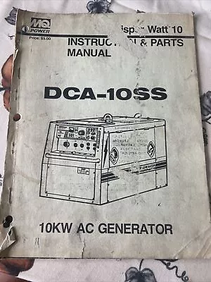 MQ MULTIQUIP Power DCA-10SS GENSET PARTS MANUAL Operator CATALOG BOOK Generator • $66.49