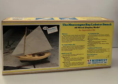 Midwest Products Kit #951 The Muscongus Bay Lobster Smack Wood Model AS IS • $25