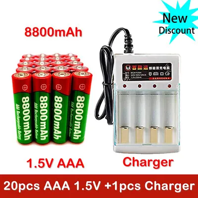 4 Pack AAA Rechargeable Battery Alkaline 8800mAh 1.5V Solar Light Batteries • £7.49