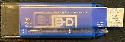 Vintage B-D Oral Glass Thermometer With Case • $49.99