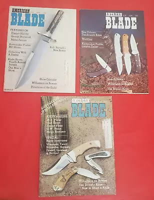 American Blade Magazine 1979 April June August 3 Issues 79 Knives Vintage Rare • $29.95