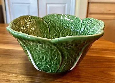 OLFAIR MAJOLICA Large Green Cabbage Serving Bowl 11” Diameter 5  Deep • $35