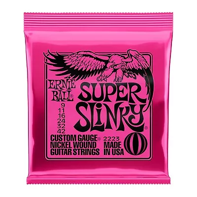 Ernie Ball 2223 9-42 Electric Guitar Strings Nickel Super Slinky  • $16.99