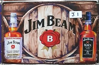 $9.95 • Buy Jim Beam Metal Tin Signs Bar Shed & Man Cave Signs AU Seller