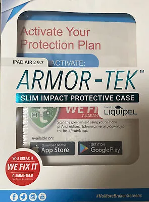 Ipad Air 2 9.7 Armor-Tek Military Spec Clear Protective Case FREE FAST SHIPPING • $9.99