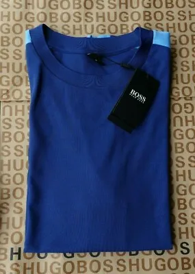 $47.65 • Buy New Hugo BOSS Mens Blue Gym Sports Athleisure T-shirt Regular Fit XL XXL £55
