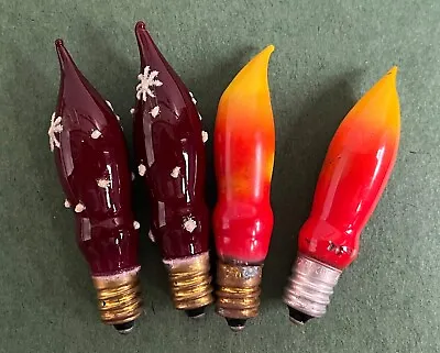 4 Vintage C7 Christmas Tree Flame Light Bulbs Night Light • $9.99