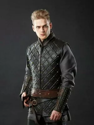 Medieval Leather Brigandine Men Larp & Sca Leather Body Armor Viking Jacket • $279.90