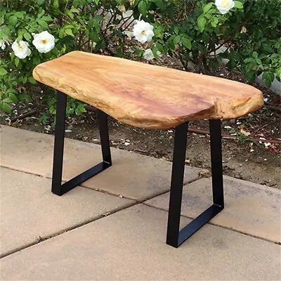 HST Cedar Roots Stool With Flat Iron Leg Bench Stool 27.5  X 14  X 17.4  H • $94.34