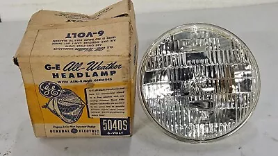 Vintage General Electric Round All-Weather 5040S 6-Volt Headlamp NOS • $21.25