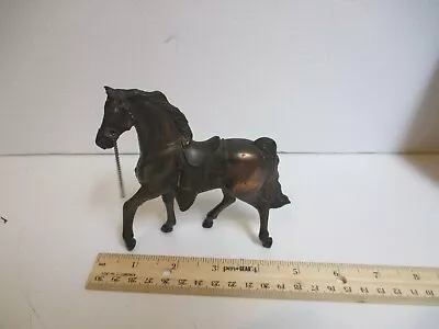 Vintage Cast Metal Copper Bronze Horse Stallion Pony Saddle Figurine Japan 4  • $25.99