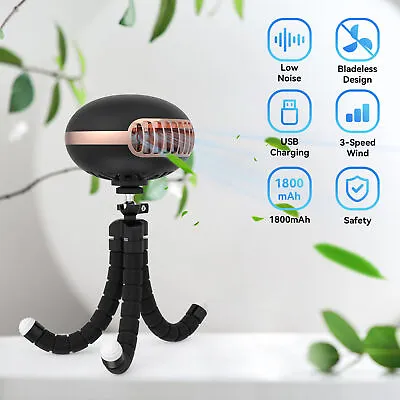 $19.95 • Buy USB Fan Flexible Octopus Clip-on Mini Fan Handheld Cooling Fan For Baby Stroller