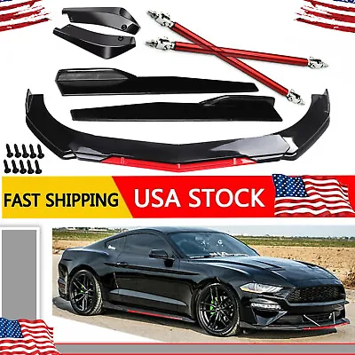 For Ford Mustang Front Bumper Lip Splitter+Spoiler Body Kit Side Skirt • $59.99