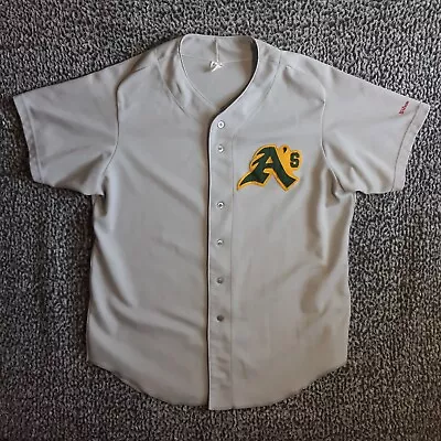 VTG Oakland A'S Gray Baseball Jersy SZ XXL Made In USA By Wilson • $59.99