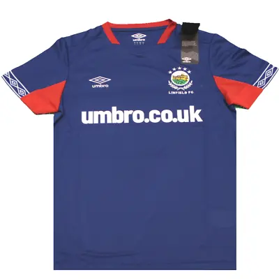 Linfield 2019-2020 Home Football Shirt (BNWT) XXL • £59.99