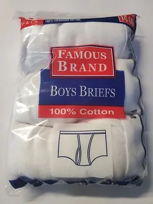 Fruit Of The Loom &/or Hanes Boy's White Briefs In Famous Brand Packages 3-Pack • $9.90