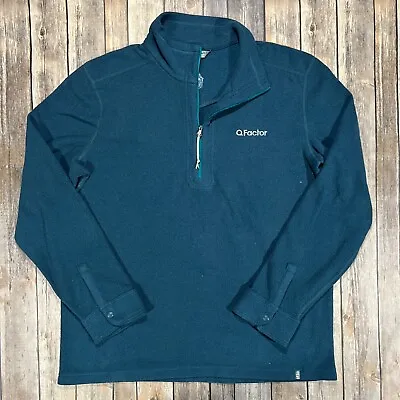 Stio Turpin Fleece Half Zip Pullover Sweater Large Mens Blue Hiking Jacket • $44.95
