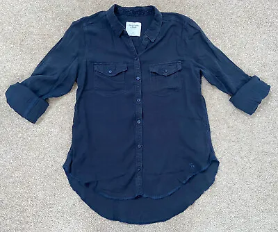 Abercrombie And Fitch Women’s Navy Blue Casual Shirt Size M • £8