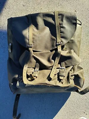 Vintage Swiss Army Military Backpack Rubberized Waterproof Hunting Rucksack Bag • $139.99