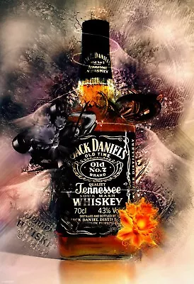 Jack Daniels Whiskey Drinks Bar High Quality Wall Art Poster Choose Your Size • $12.90