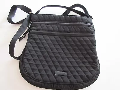 Vera Bradley Trio Zip Hipster Crossbody Bag Classic Black Print New With Tag • $64.95