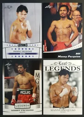 $13.50 • Buy Manny Pacquiao Leaf 2017-2022 Legends Exclusive Mint Lot (4) Boxing Cards