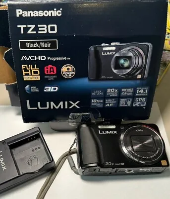 Panasonic LUMIX DMC-TZ30 14.1MP Digital Camera - Black + Spare Battery - Faulty • £10