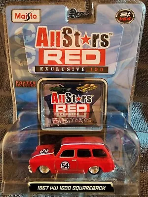 Maisto All Stars Red 1967 VW 1600 Squareback • $16.99